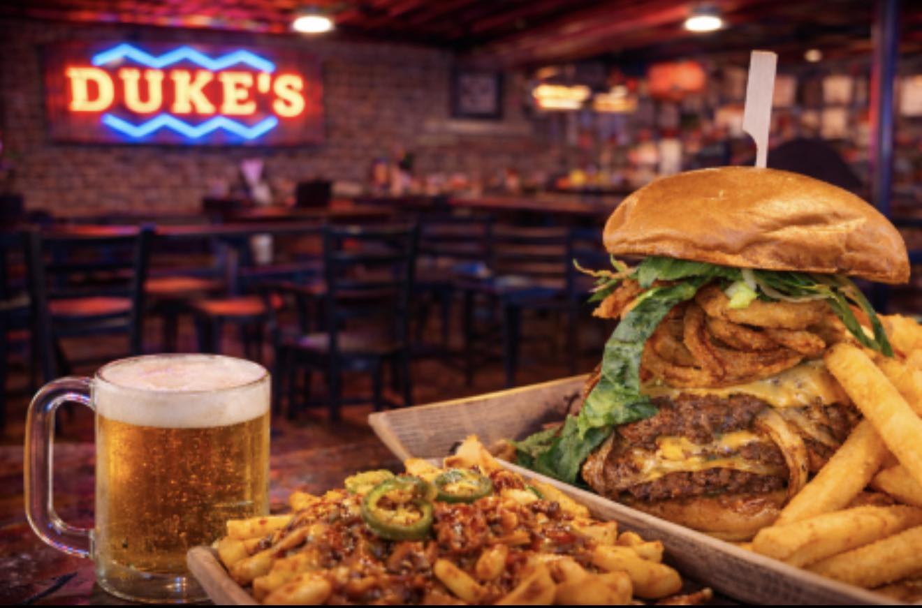 Smash Burger with fries